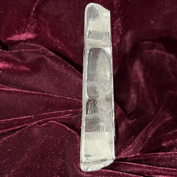 Elephant Glass Artwork Statue Clear Etched Paper Weight Vigour Giftland - Picture 3 of 8